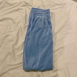 blue velvet sweatpants